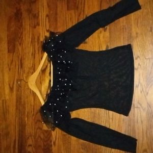 Sheer off shoulder blouse